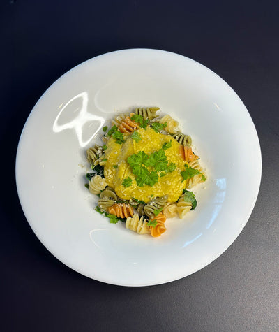 Goldene Blumenkohl Pasta - vegan